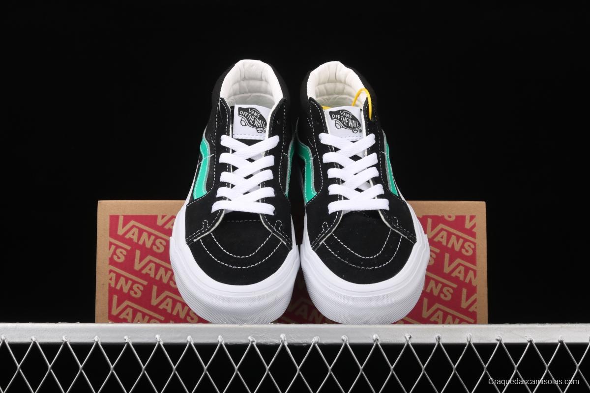 Vans Sk8 Mid Vansi Zhongbang series candy green leisure board shoes VN0A3WM34FV