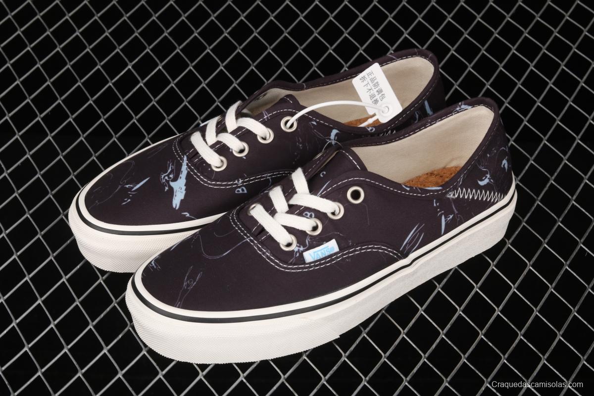 Vans Authentic SF Vance smiling face printing color sole environmental protection canvas board shoes VN0A3MU642C