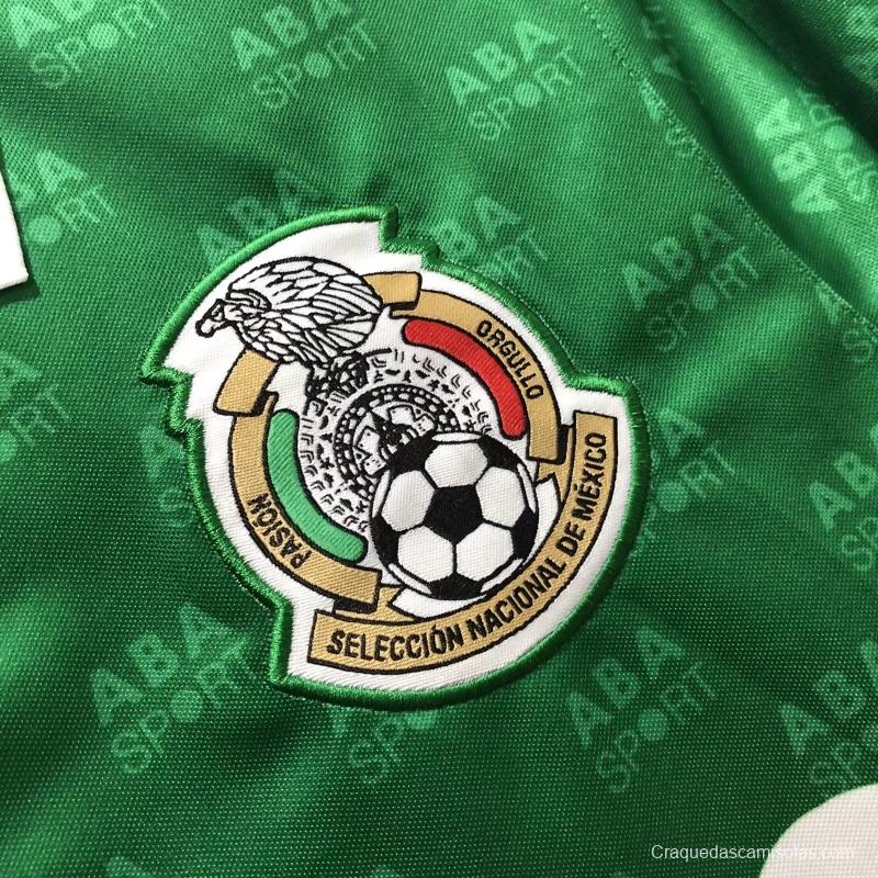 Retro 1995 Mexico Home Soccer Jersey