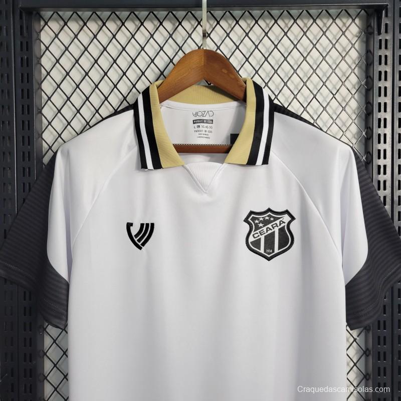 23-24 Ceara Sporting White Jersey -No Sponsor