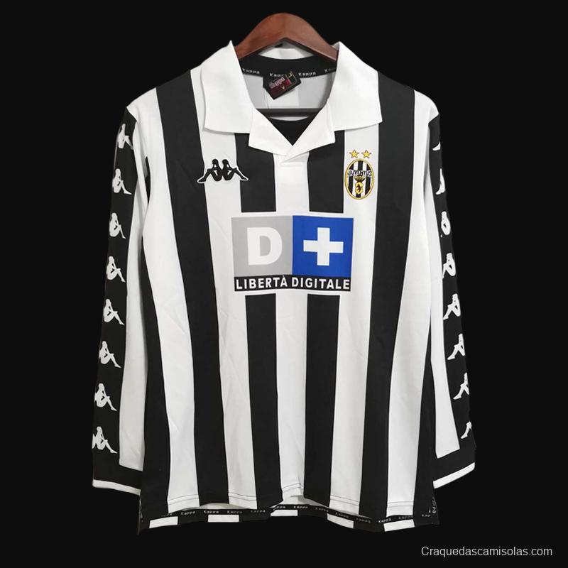 Retro 99/00 Juventus Home Long Sleeve Jersey