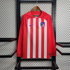 23-24 Atletico Madrid Home Long Sleeve Jersey