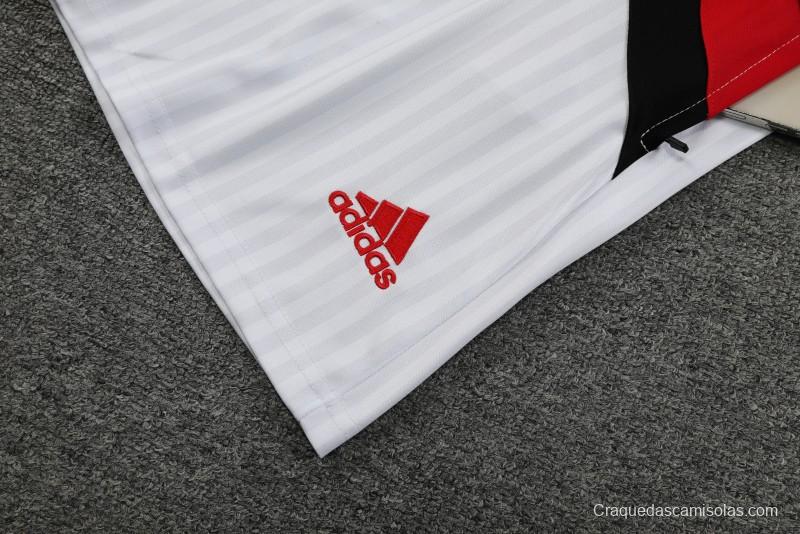 23-24 Flamengo White Remake Icon White Short Sleeve Jersey+Shorts