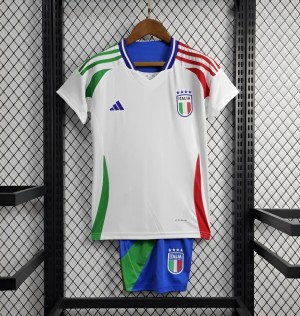 2024 Kids Italy Away White Jersey