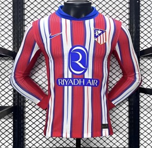 Player Version 24/25 Atletico Madrid Home Long Sleeve Jersey